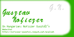 gusztav noficzer business card